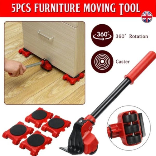 5-in-1 Heavy Furniture Moving Tool Set – Easy Transport Lifter & Shifter Kit for Home & Office