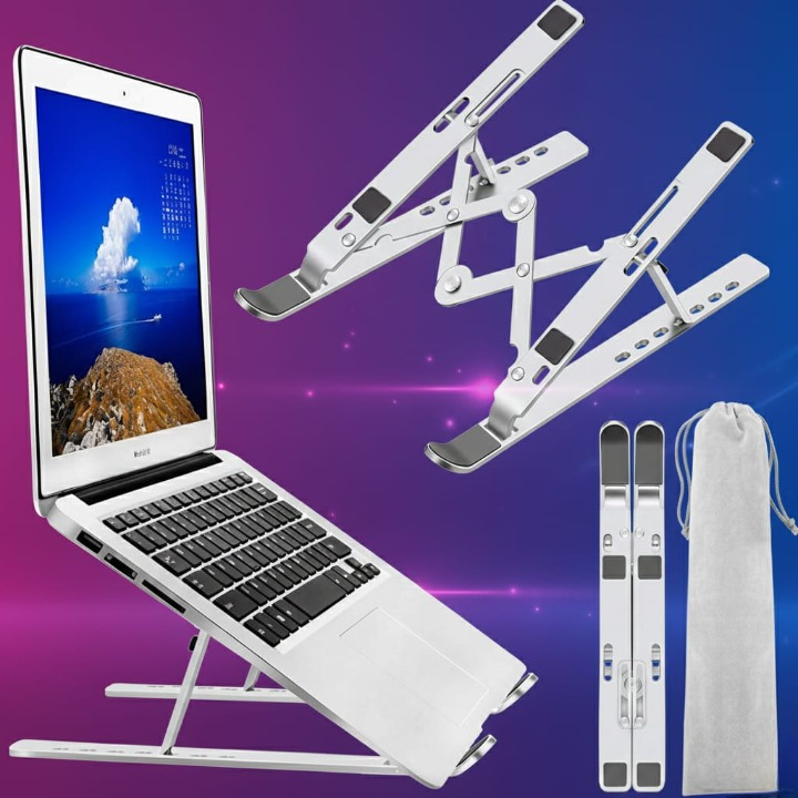 Speed X 18-Inch Heavy-Duty Professional Laptop Stand | Aluminium Alloy Adjustable Height Stand