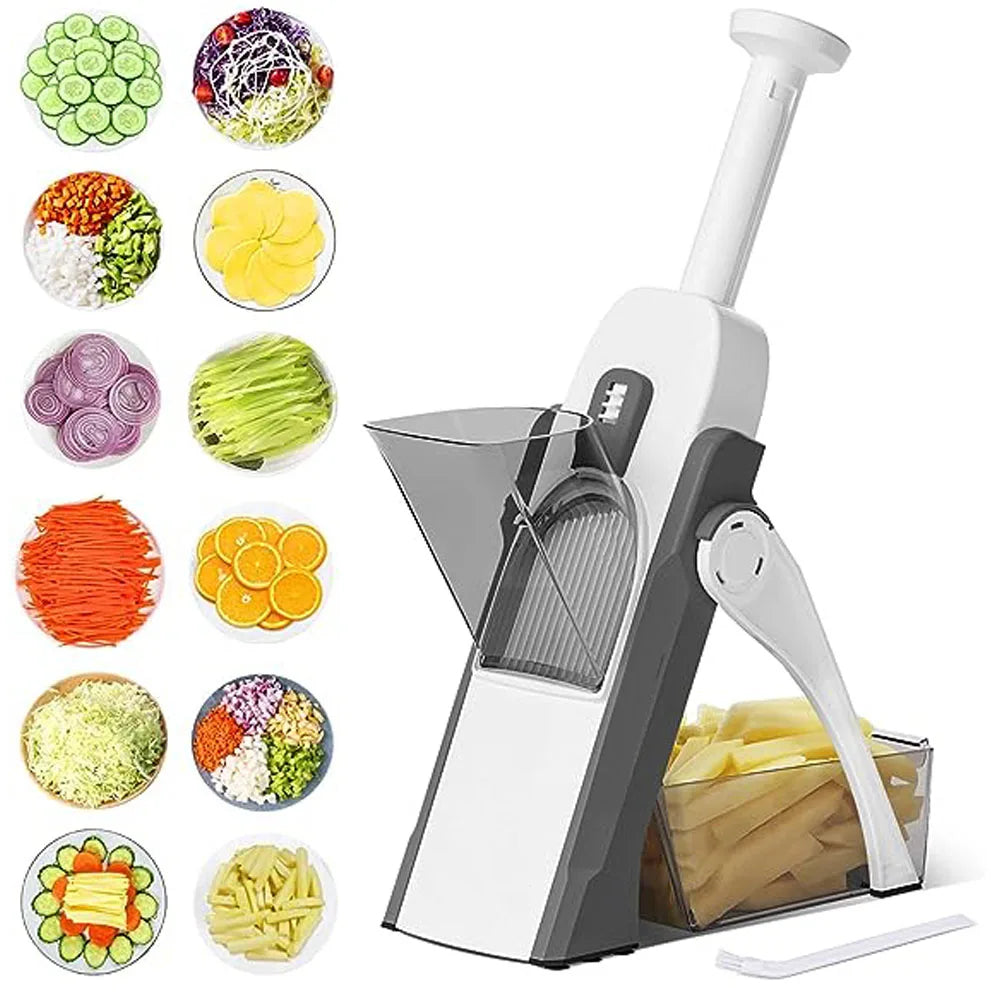 Mandoline Slicer – Safe Adjustable Vegetable Cutter & Manual Grater