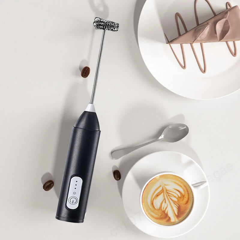 Electric Coffee Milk Frother Handheld Whisk Egg Beater Mixer