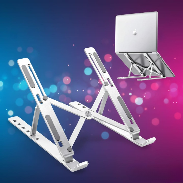 Speed X 18-Inch Heavy-Duty Professional Laptop Stand | Aluminium Alloy Adjustable Height Stand