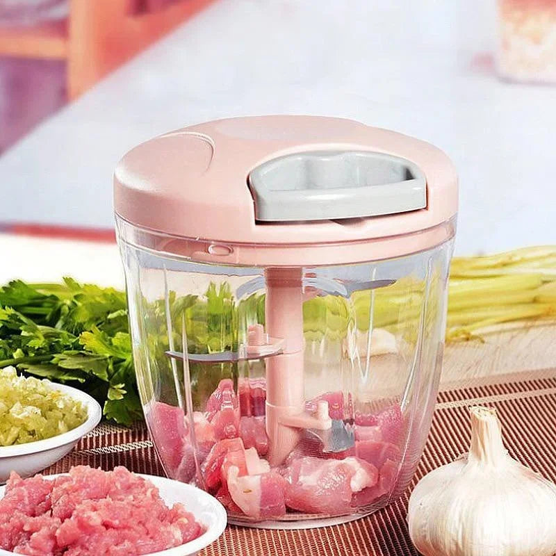 Multi-Functional Vegetable Slicer Manual Meat Mincer Garlic Chopper