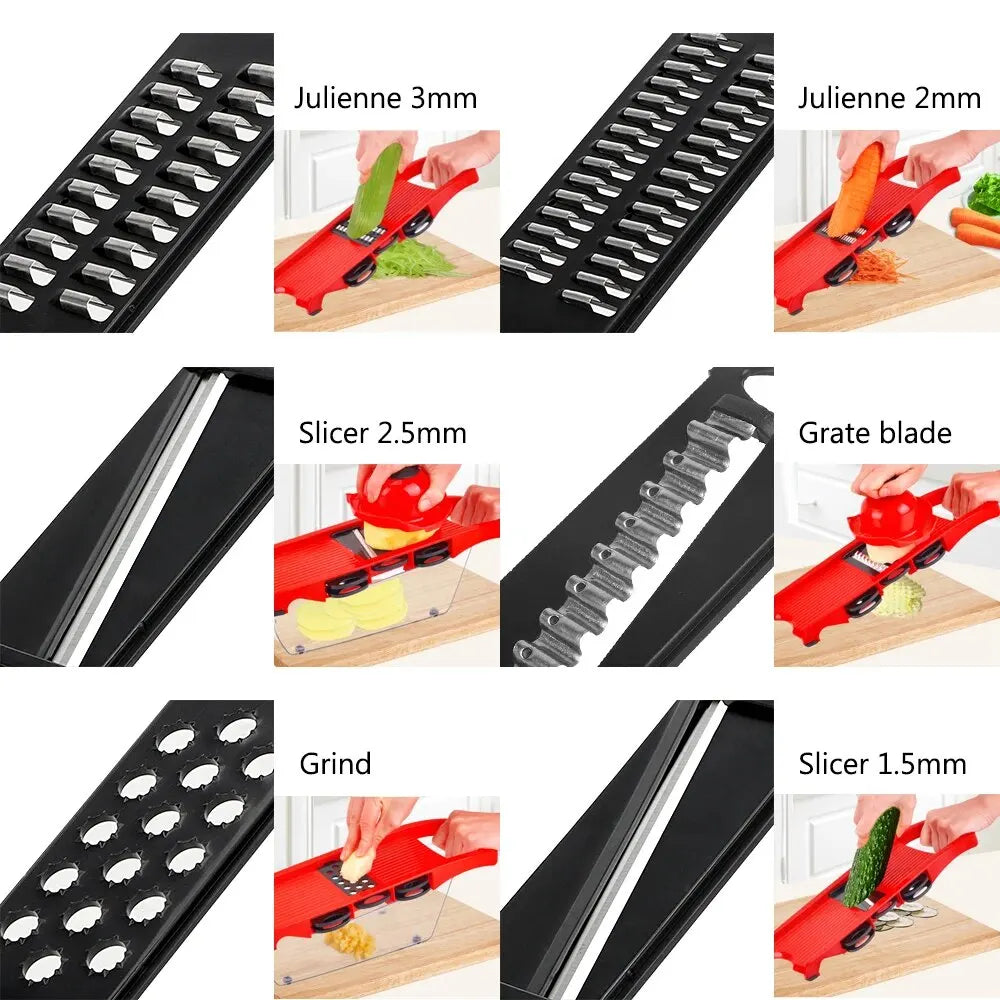 10-in-1 Mandoline Slicer – Multifunction Vegetable & Fruit Cutter