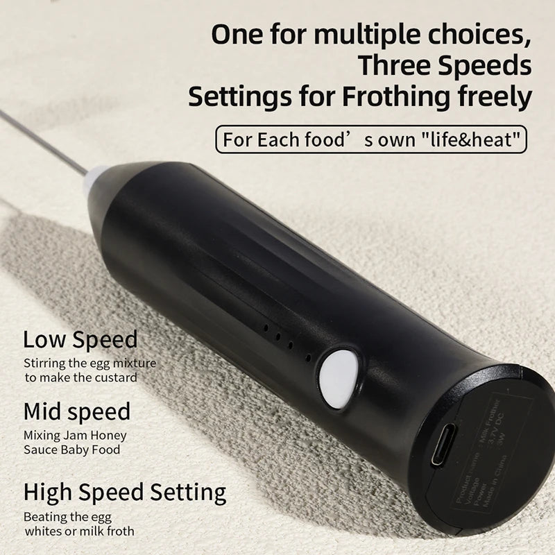 Electric Coffee Milk Frother Handheld Whisk Egg Beater Mixer