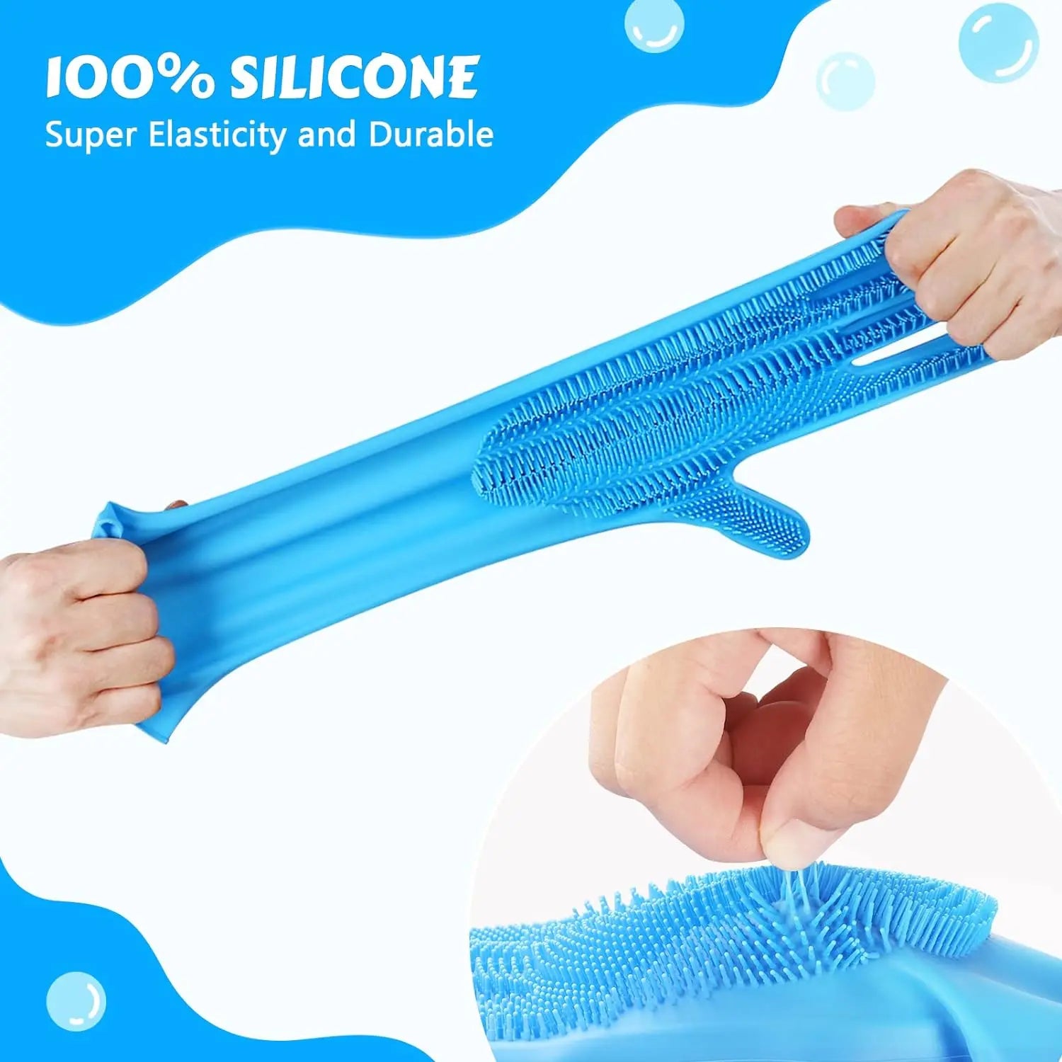 Pet Grooming Gloves – Dog & Cat Bathing Hair Removal Silicone Gloves