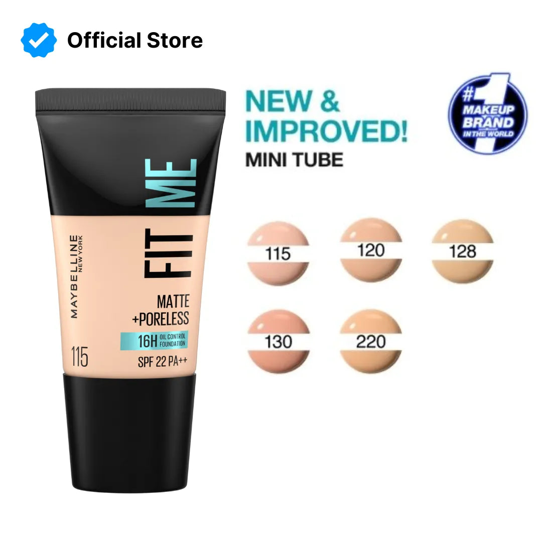 Maybelline New York Fit Me Matte & Poreless Liquid Foundation 18ml – Shade 120 Classic Ivory (Normal to Oily Skin)