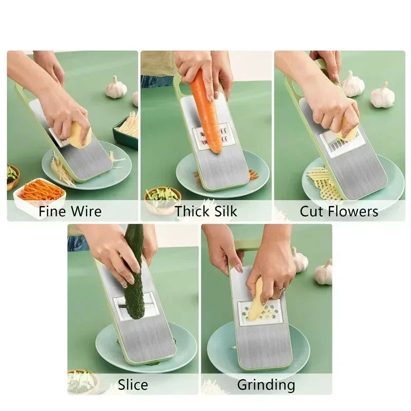 5-in-1 Multi-Functional Vegetable Slicer & Grater Kitchen Tool
